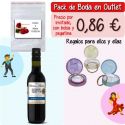 Pack “Super-Ahorro” de regalos Bodas en Outlet, con bolsas y tarjetas