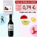 Pack “Super-Ahorro” de regalos Bodas en Outlet, con bolsas y tarjetas