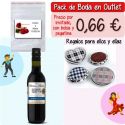 Pack “Super-Ahorro” de regalos Bodas en Outlet, con bolsas y tarjetas