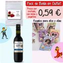 Pack “Super-Ahorro” de regalos Bodas en Outlet, con bolsas y tarjetas