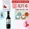 Pack “Super-Ahorro” de regalos Bodas en Outlet, con bolsas y tarjetas