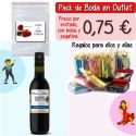 Pack “Super-Ahorro” de regalos Bodas en Outlet, con bolsas y tarjetas
