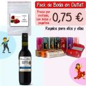 Pack “Super-Ahorro” de regalos Bodas en Outlet, con bolsas y tarjetas