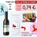 Pack “Super-Ahorro” de regalos Bodas en Outlet, con bolsas y tarjetas