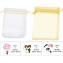 Bolsa de organza con tarjeta o pegatina para decorar regalos